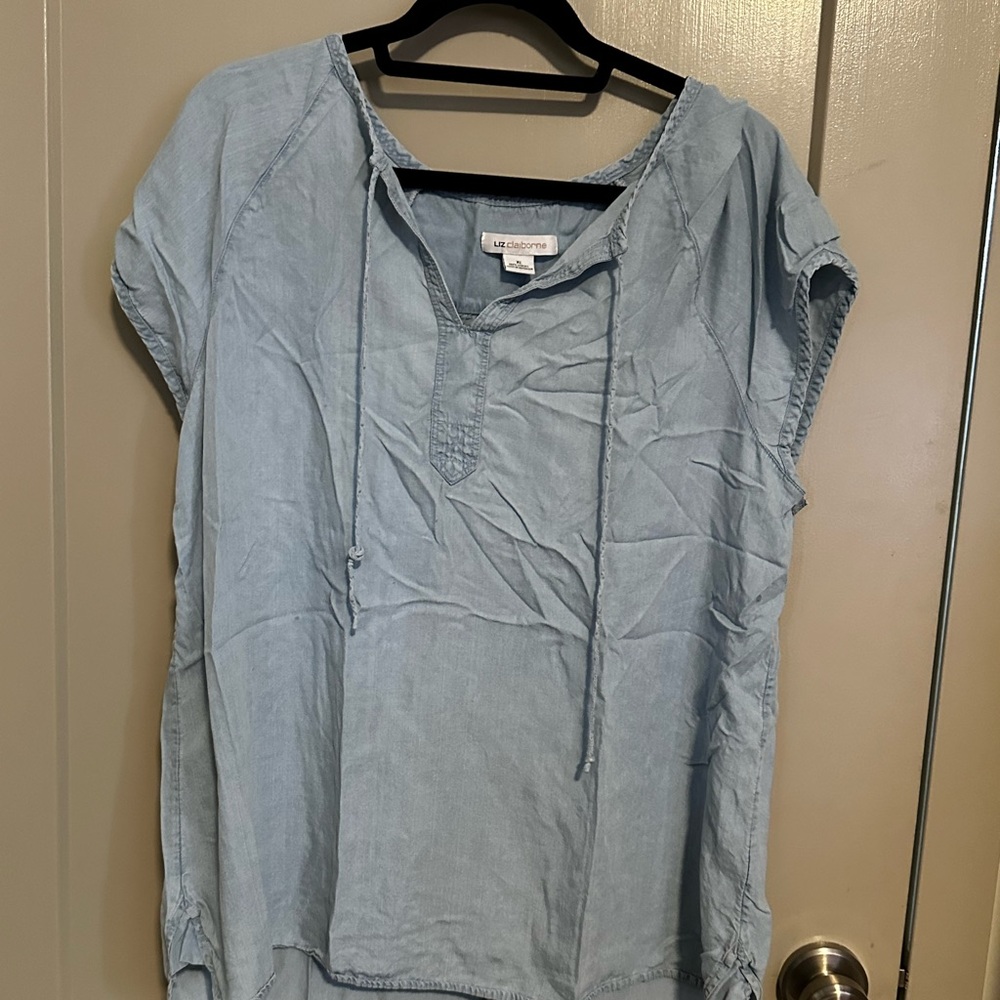 *Liz Claiborne Light Blue Blouse